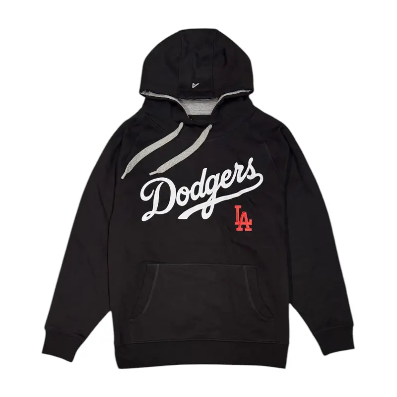 Dodgers Antigua Victory Black Pullover Hoodie 1
