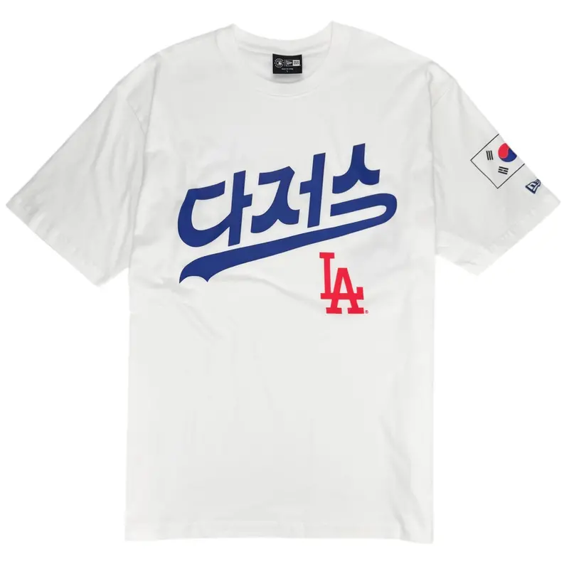 Dodgers Korean Script Oversized T-Shirt – White New Era 1