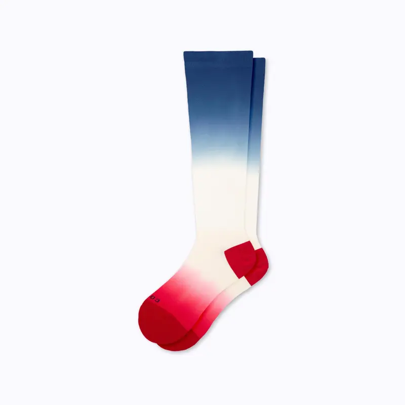 Double-Dip Ombre Knee-High Compression Socks – Gradient Support Hosiery 1