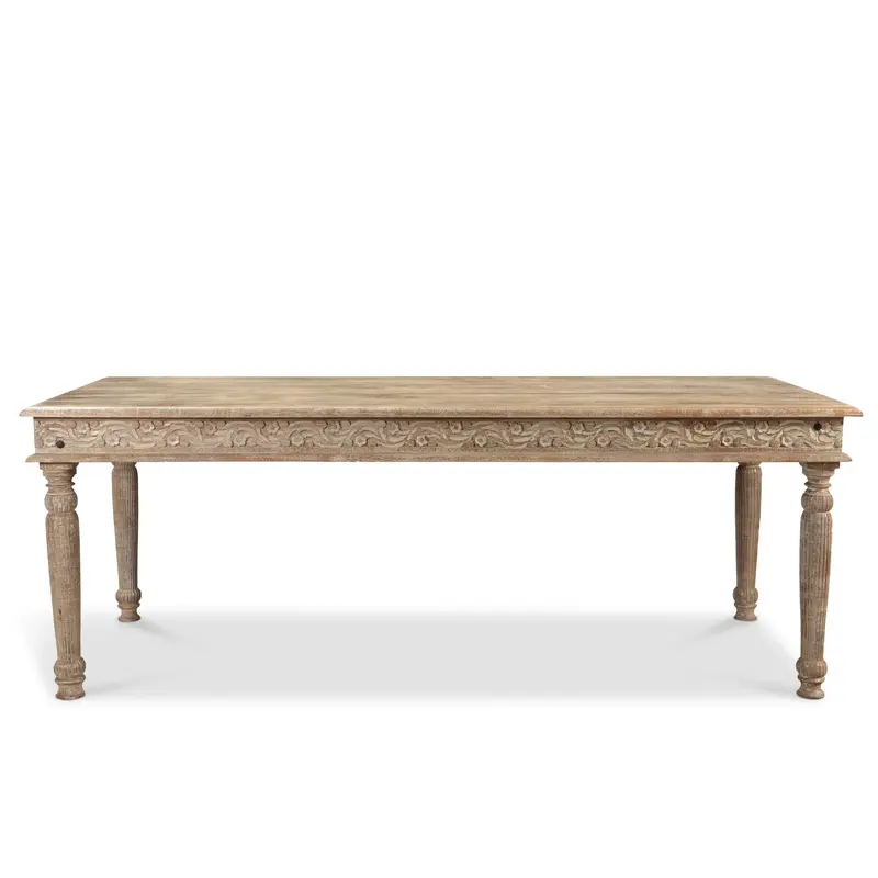 Driftwood Carved Solid Wood Dining Table 1