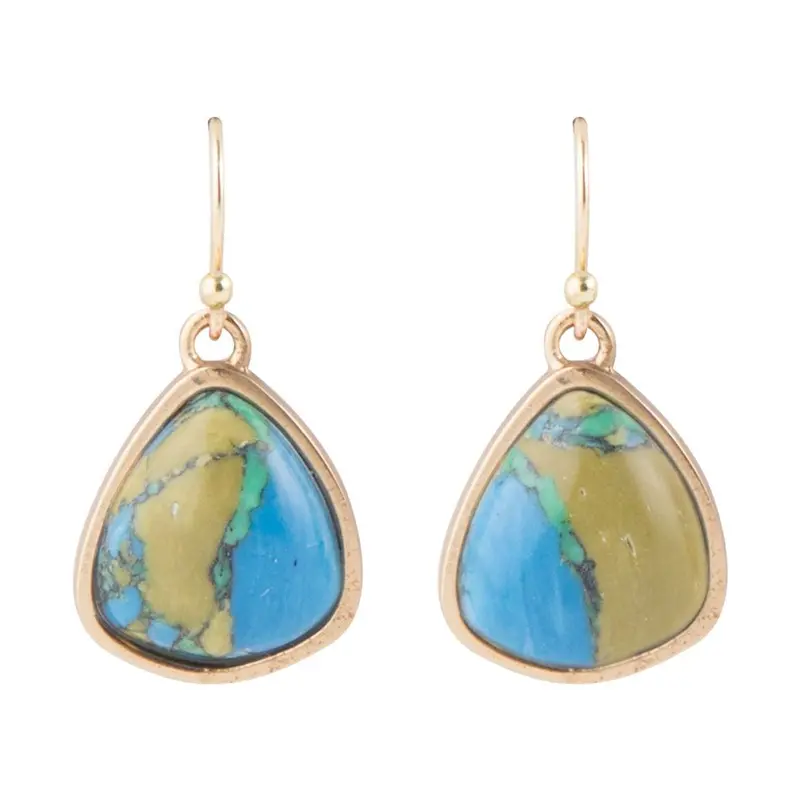 Earth-Toned Magnesite Stud Earrings 1