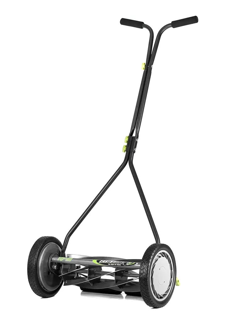 Earthwise 16-Inch 7-Blade Push Reel Lawn Mower — Gray/Silver/Green 1