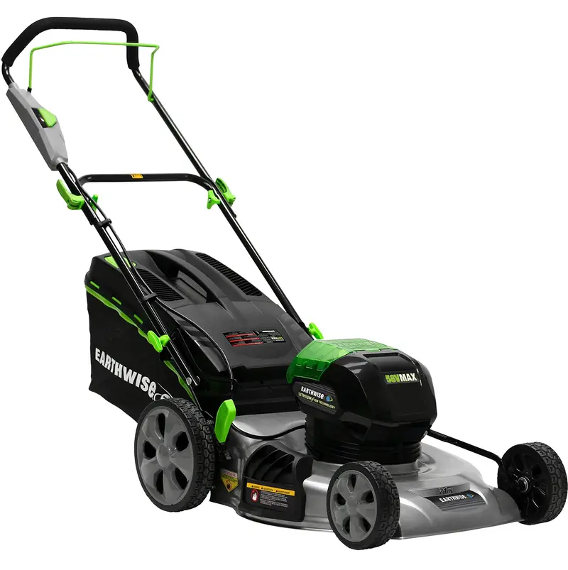 Earthwise 65821 21-Inch 58V Cordless 3-In-1 Lawn Mower – Includes 4Ah Battery & Charger 1