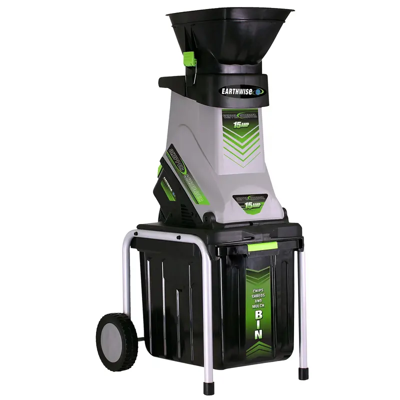 Earthwise Gs70015 15-Amp Electric Garden Chipper Shredder With Integrated Collection Bin 1