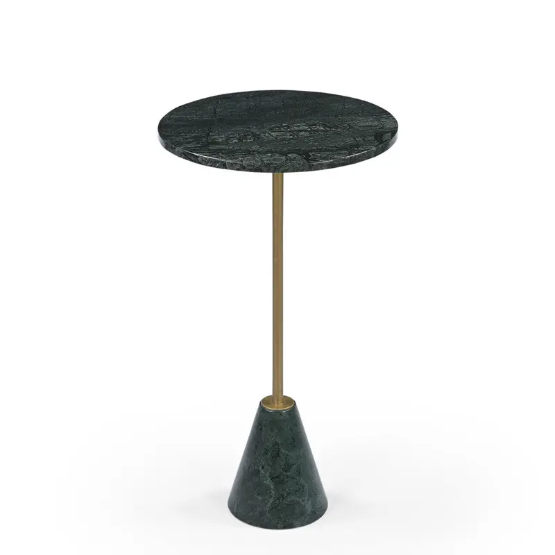 Eurasian Green Marble Accent Table – Stone-Topped Modern End Table 1