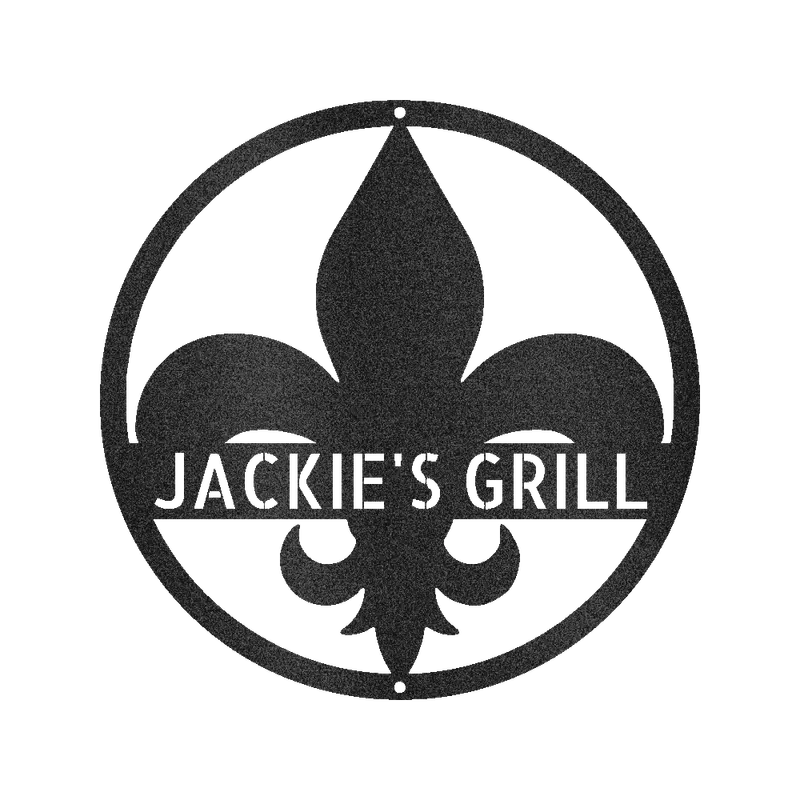 Fleur-De-Lis Metal Sign – Classic Ornamental Wall Decor 1
