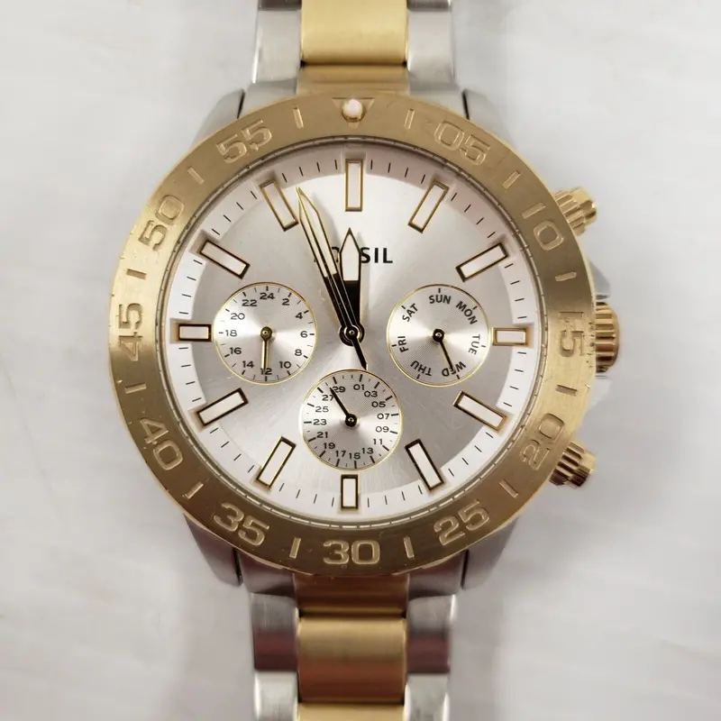 Fossil Quartz Chronograph Watch – Leather Strap & Bold Design (Bq2707) 1