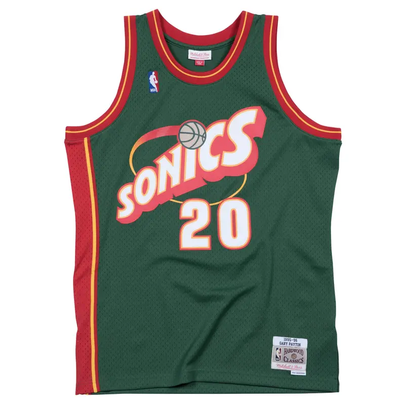 Gary Payton Seattle Supersonics Mitchell & Ness Green Hardwood Classics Swingman Jersey 1