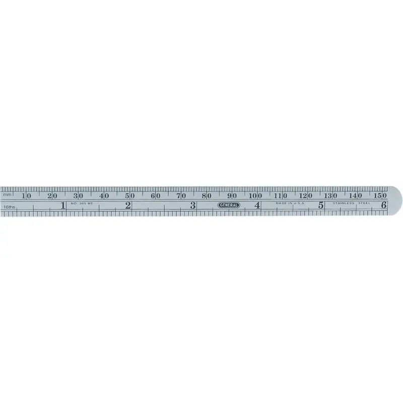 General Tools 6-Inch Flexible Steel Straight Edge Ruler – Economy Precision 1