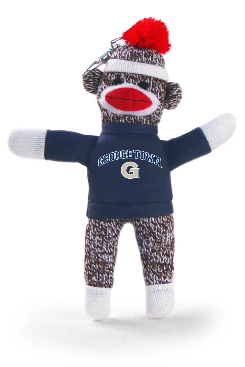 Georgetown University Sock Monkey Keychain – 4" Classic Collegiate Keychain 1