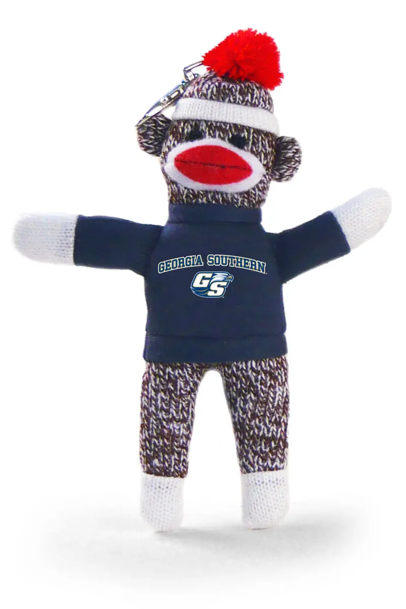 Georgia Southern University Sock Monkey Keychain – 4-Inch Plush Charm 1