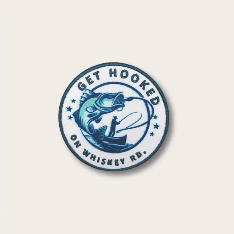 Get Hooked On Whiskey Road Embroidered Patch 1