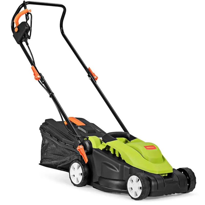 Goplus 14-Inch 10-Amp Foldable Corded Lawn Mower With Detachable Grass Catcher 1