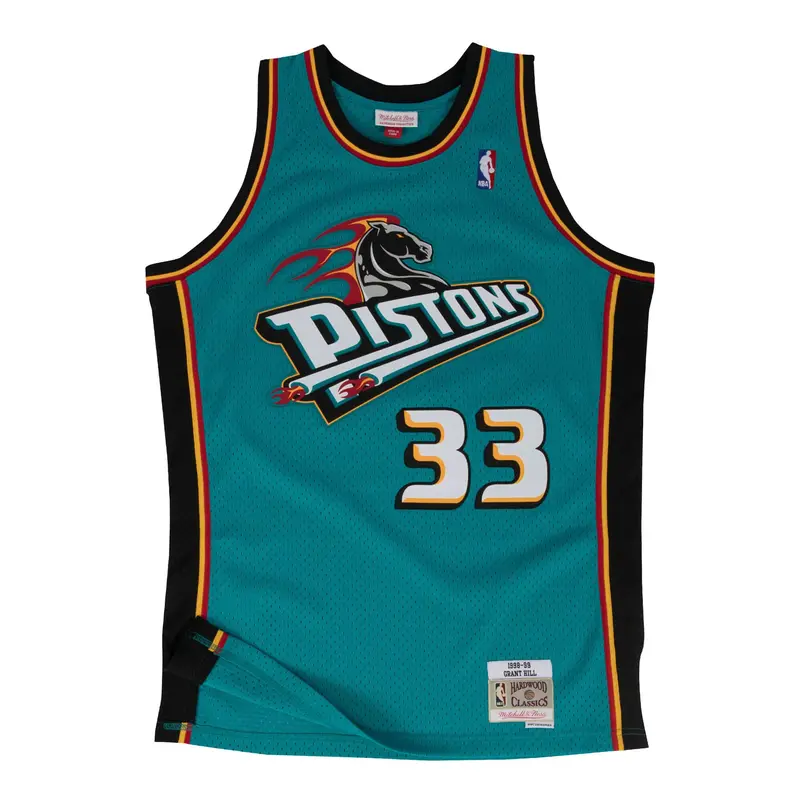 Grant Hill Detroit Pistons Mitchell & Ness Teal Hardwood Classics Swingman Jersey 1