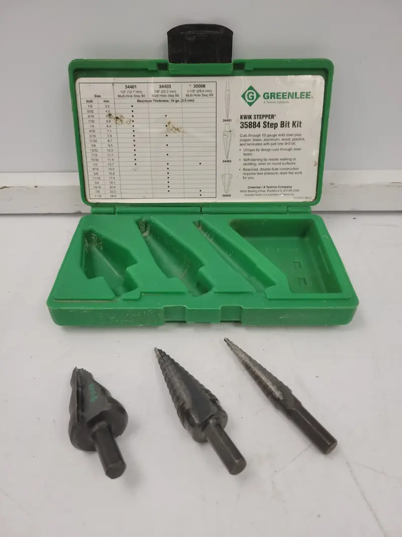 Greenlee 35884 Step Drill Bit – Heavy-Duty Metal & Wood Boring 1