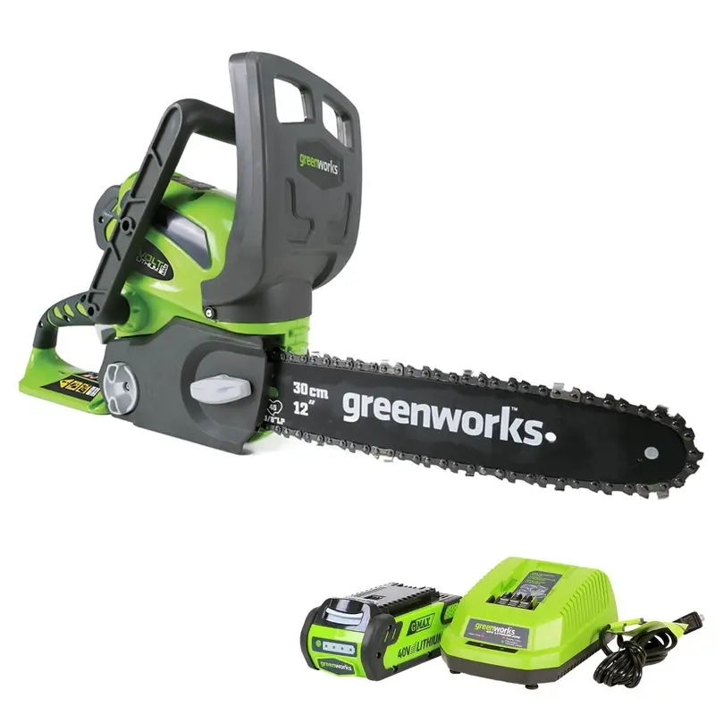 Greenworks 20262 12-Inch 40V Cordless Chainsaw — Includes 2.0Ah Battery 1