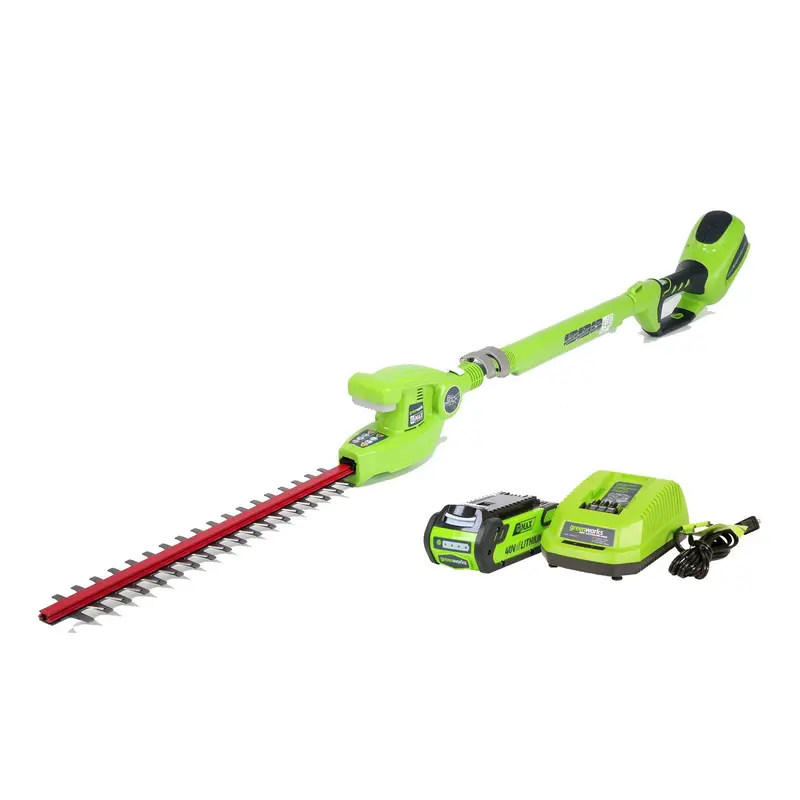 Greenworks 22272 20-Inch 40V Cordless Pole Hedge Trimmer — Includes 2.0Ah Battery 1
