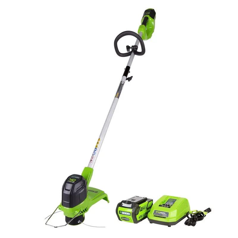 Greenworks 40V 12-Inch Cordless String Trimmer – 2.0 Ah Battery Included (Model 2101602) 1