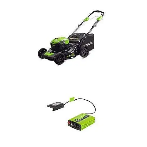 Greenworks Iv40A00 21-Inch 40V Self-Propelled Cordless Lawn Mower With Power Inverter 1