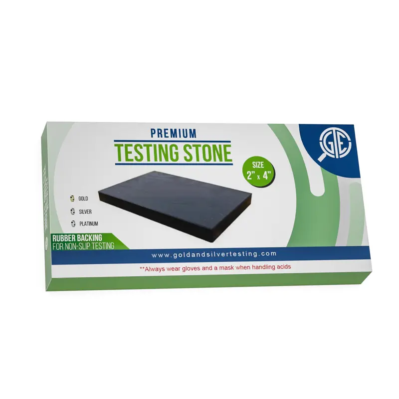Gte Premium Black Touchstone – 2" × 4" Medium-Grain Scratch Stone For Gold, Silver & Platinum Acid Testing 1