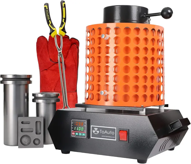 Gte Tgf3000-V1.1 Digital Gold Melting Furnace – 1–3 Kg Capacity, 1400W, 2100°F, 110V Smelting Kiln For Gold, Silver, Copper & Aluminum 1