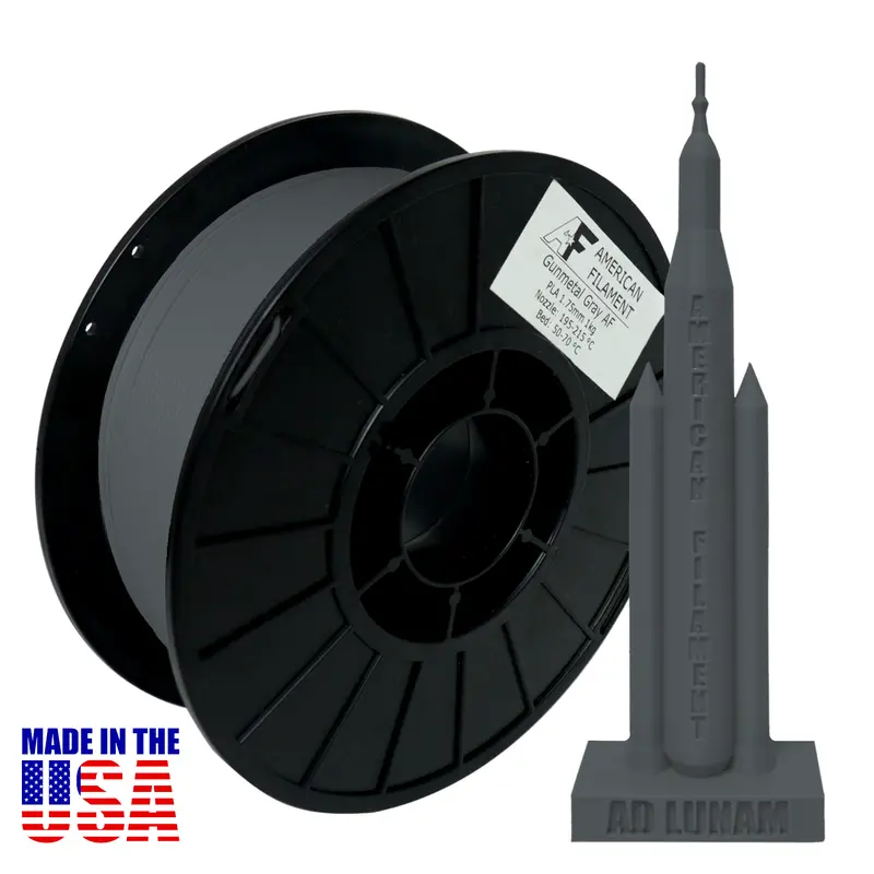 Gunmetal Gray Enhanced Pla+ Filament – Durable, Domestic Production 1