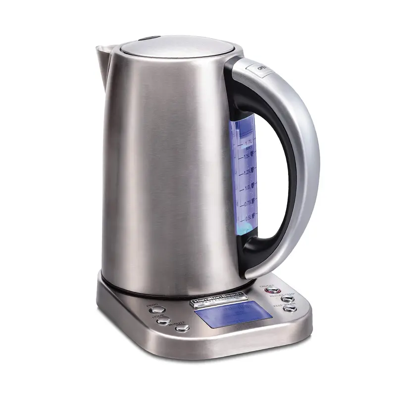 Hamilton Beach 41028 Digital Electric Kettle – 6 Preset Temperatures, 1500W, Silver 1