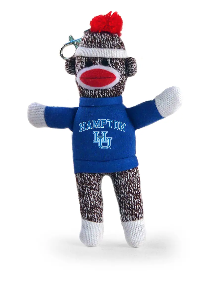 Hampton University Sock Monkey Keychain – 4-Inch Handcrafted Keepsake 1