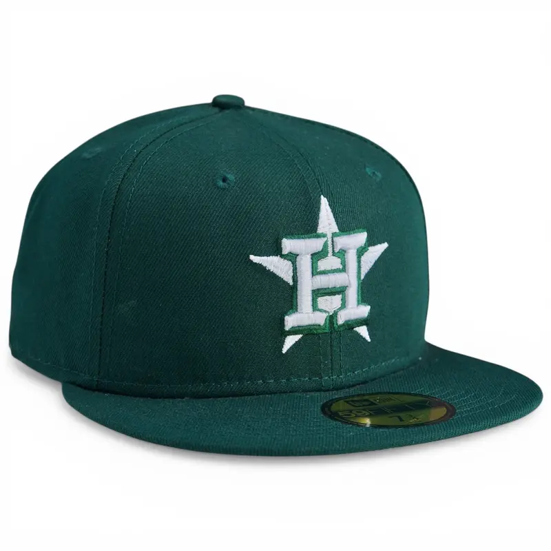 Houston Astros Black And Dark Green New Era 59Fifty Fitted Hat 1