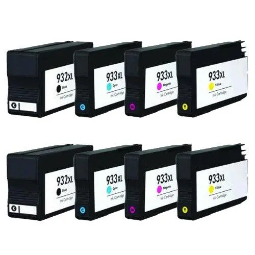 Hp 932Xl/933Xl High-Yield Remanufactured Ink Set — 8 Cartridges For Officejet 6100 1