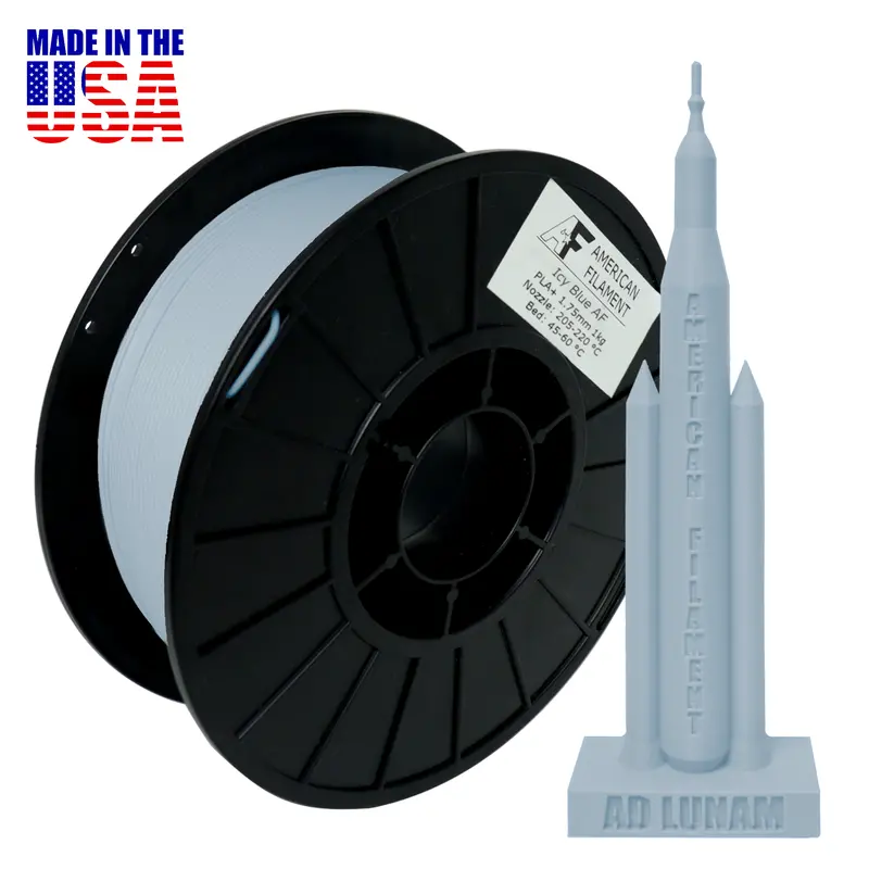 Icy Blue High-Performance Pla+ Filament – Made In The United States 1