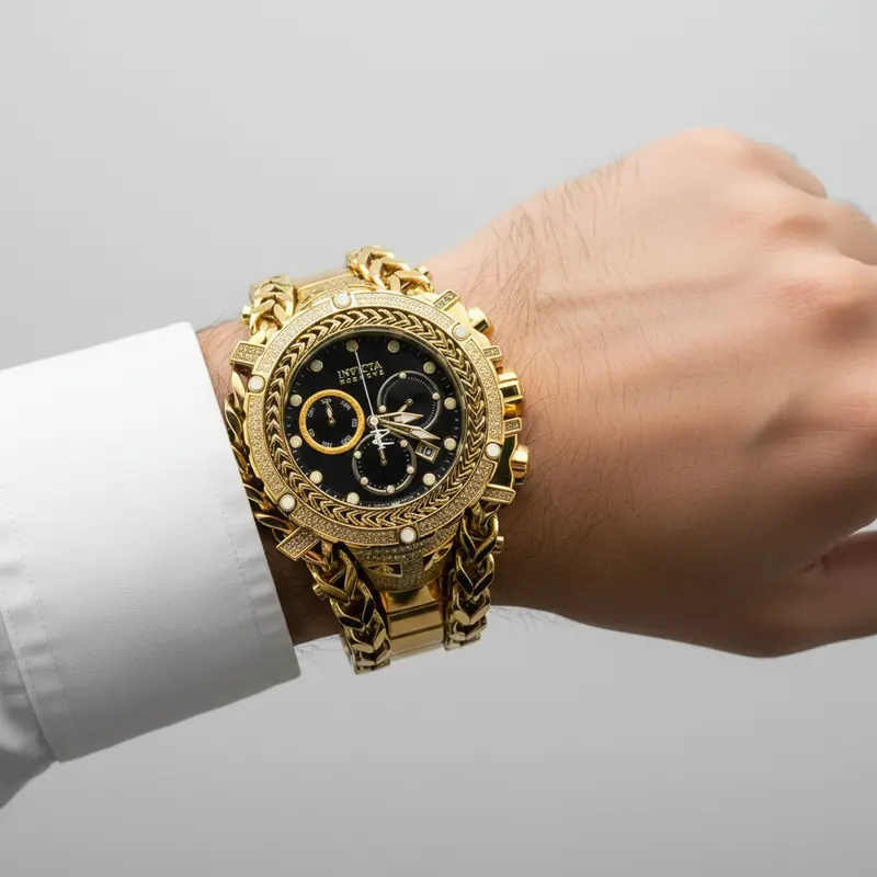 Invicta Gladiator Men'S Watch With Gold-Tone Case And 1.75Ct Accent 1