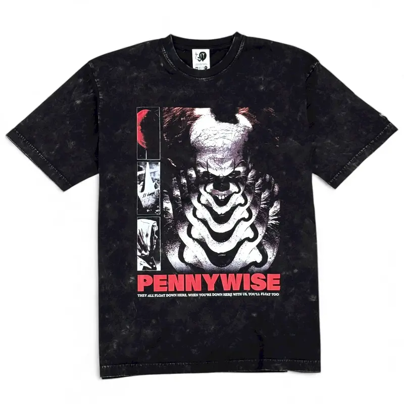 It Movie Pennywise Horror-Themed Graphic T-Shirt 1