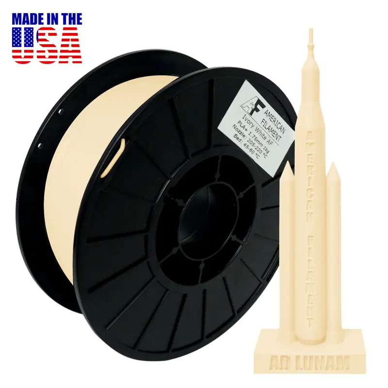 Ivory White Advanced Pla+ Filament – Domestically Produced In The Usa 1
