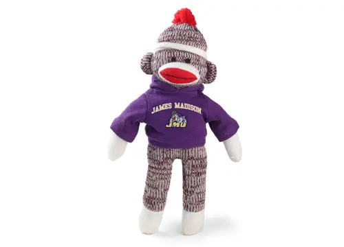 James Madison University Sock Monkey Plush Toy 1