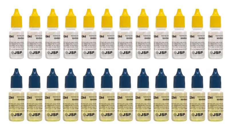 Jsp Dual-Karat Acid Set: 24 Bottles (12×10K + 12×22K) For Professional Jewelry Testing 1