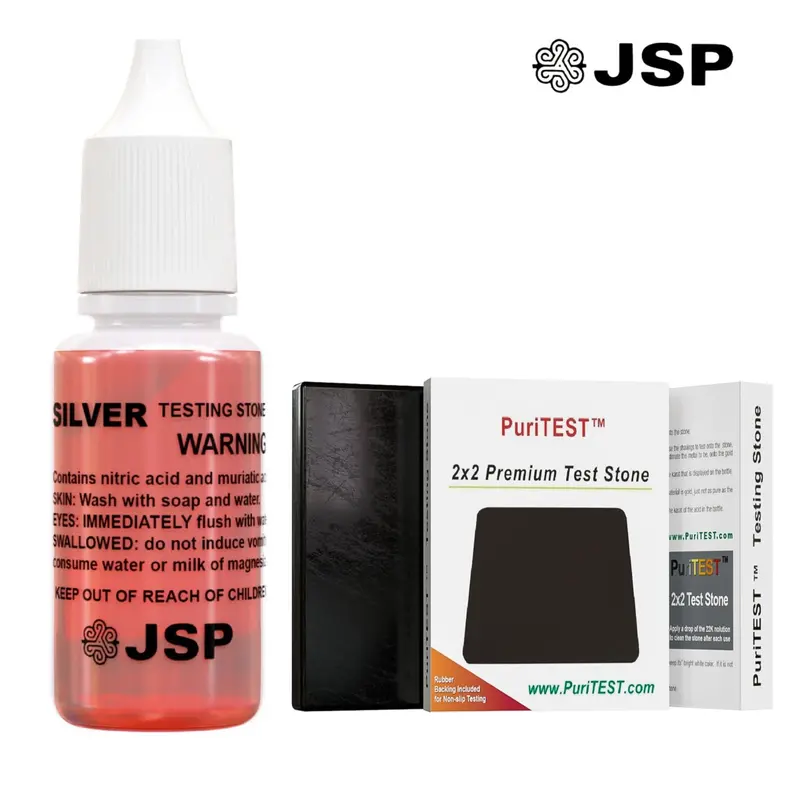 Jsp Silver Testing Kit: Verification For .999 Fine & .925 Sterling Bars And Scrap 1
