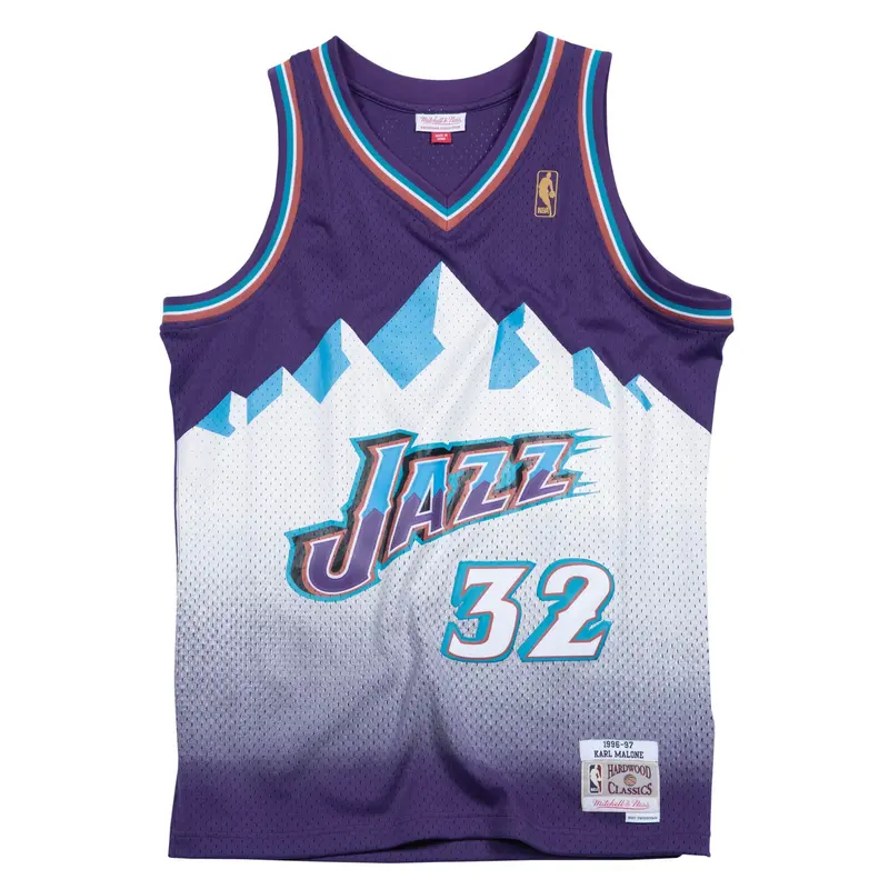 Karl Malone Utah Jazz Purple Swingman Jersey – Mitchell & Ness Hardwood Classics 1