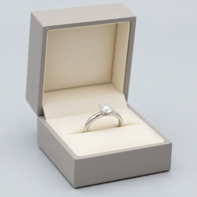 Lab-Grown Diamond Solitaire Ring In 14K White Gold – 0.50 Carat 1