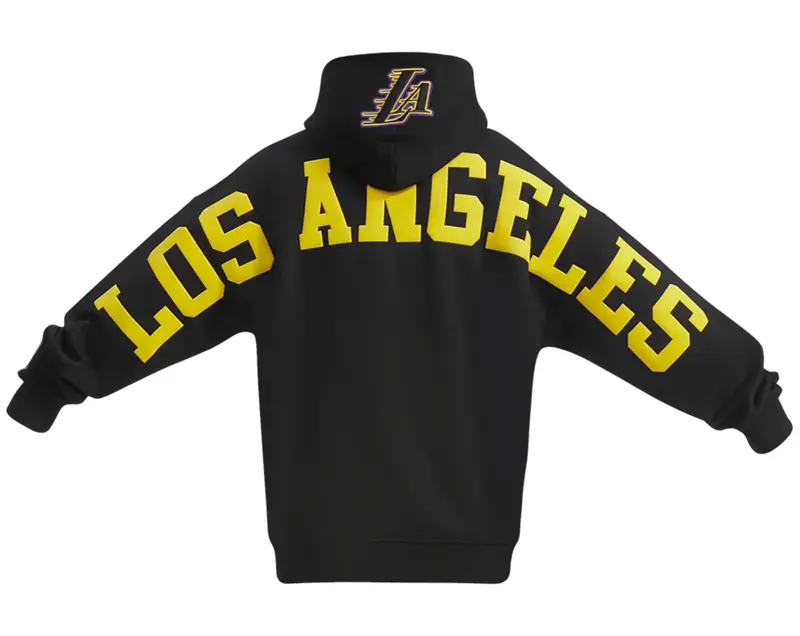 Lakers Wingspan Fleece Pullover Hoodie – Black 1