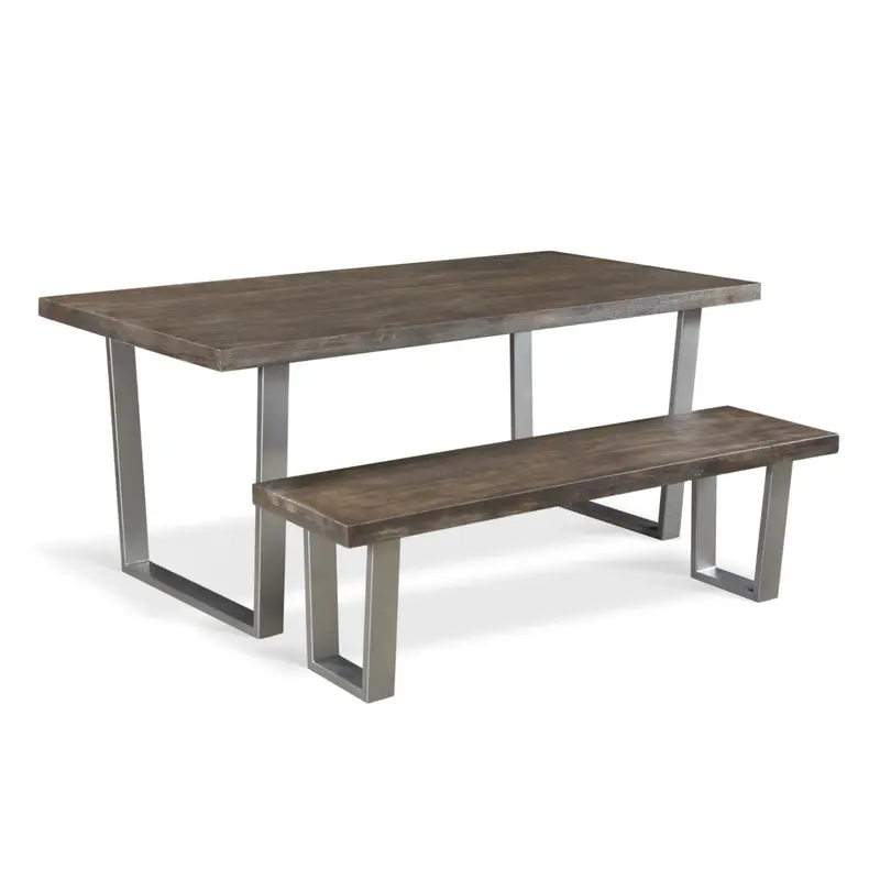 Lark Grey Mango Wood Dining Set – 3-Piece 1