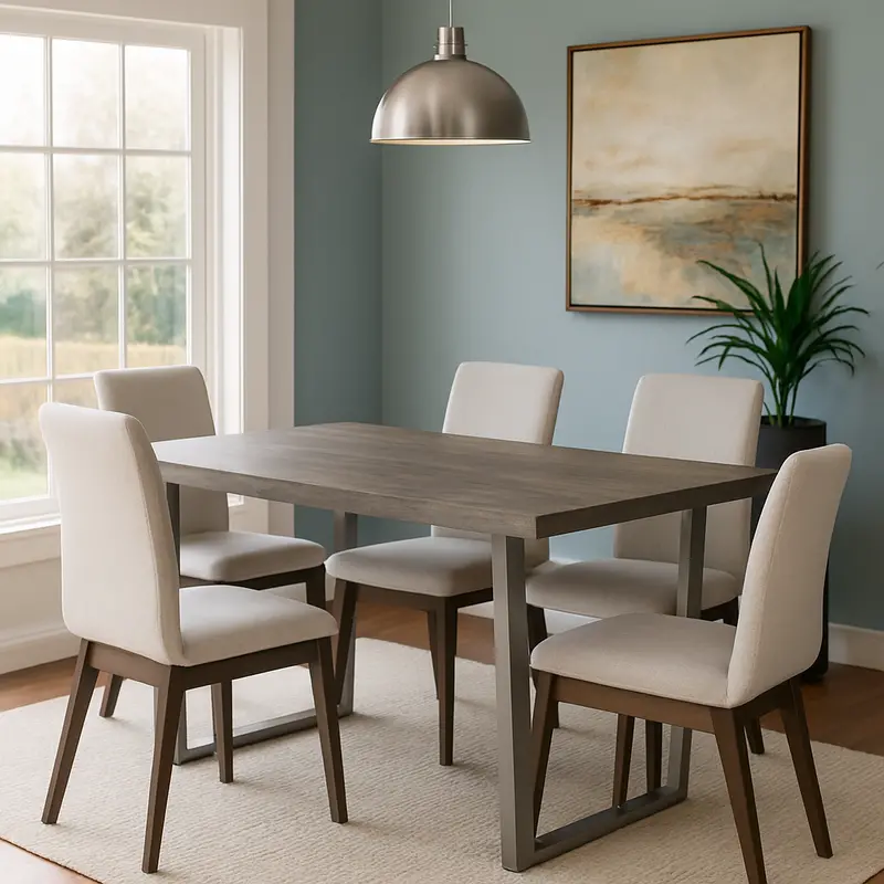 Lark Grey Solid Mango Wood Dining Table 1