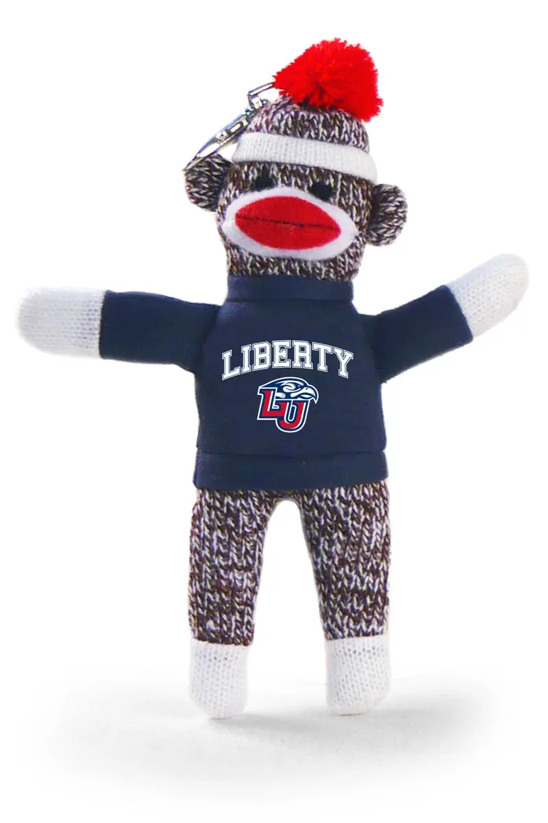 Liberty University Sock Monkey Keychain – 4-Inch Faith-Based Campus Charm 1