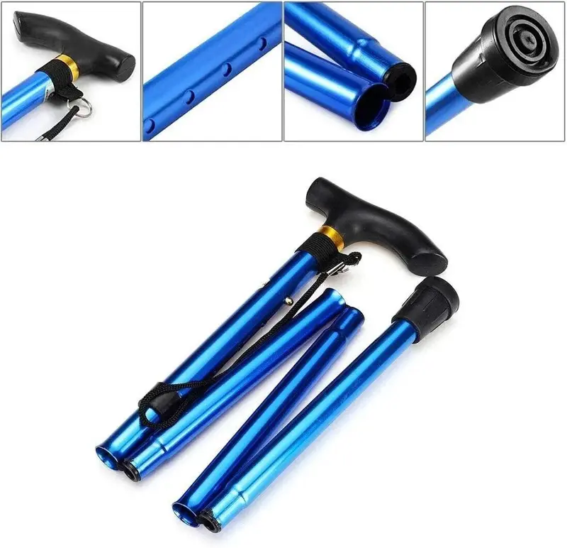 Lightweight Aluminum Folding Walking Cane – Adjustable, Collapsible, And Travel-Friendly 1
