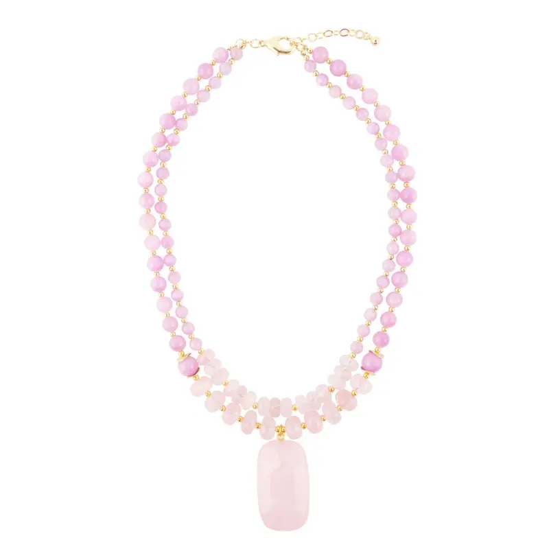 Lilac Jade Statement Necklace With Organic Texture 1