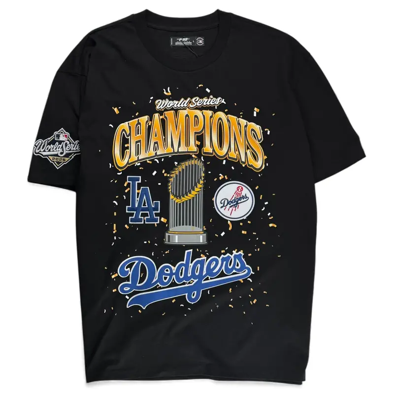 Los Angeles Dodgers 2025 World Series Champions Standard Fit T-Shirt – Black 1
