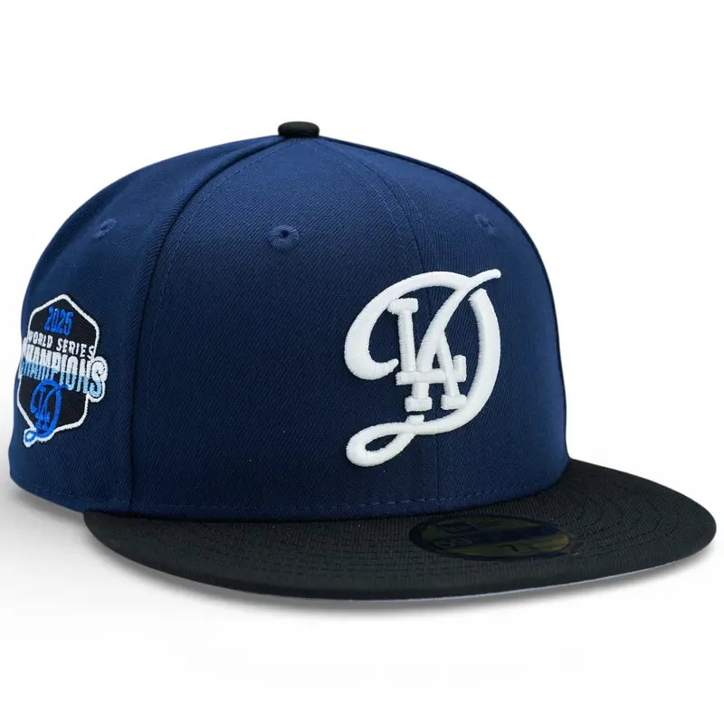 Los Angeles Dodgers Back 2 Back City Connect 59Fifty Fitted Cap – Navy & Black 1