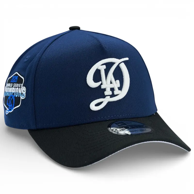 Los Angeles Dodgers Back 2 Back City Connect 9Forty A-Frame Snapback – Navy & Black 1