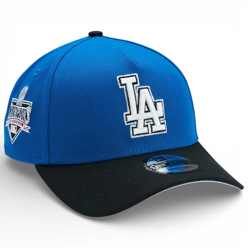 Los Angeles Dodgers Back 2 Back Pennant 9Forty A-Frame Snapback – Seashore Blue & Black 1