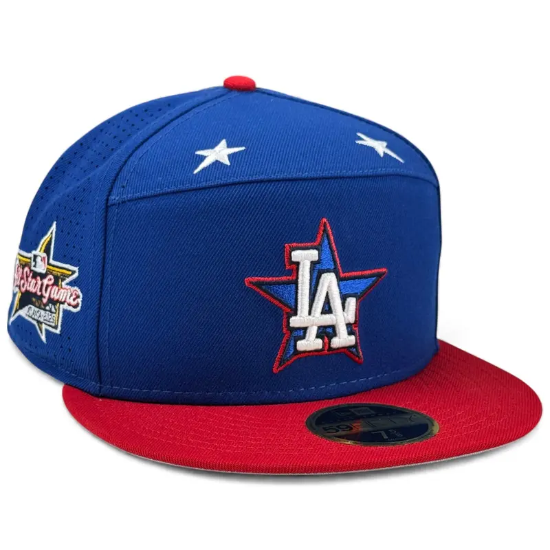 Los Angeles Dodgers Blue And Red Split-Panel New Era 59Fifty Fitted Cap 1